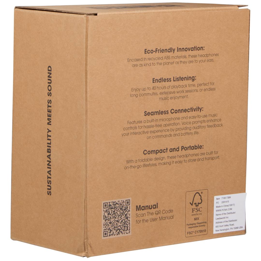 Rewired Recycled Bluetooth Headphones - 7195-73 Black