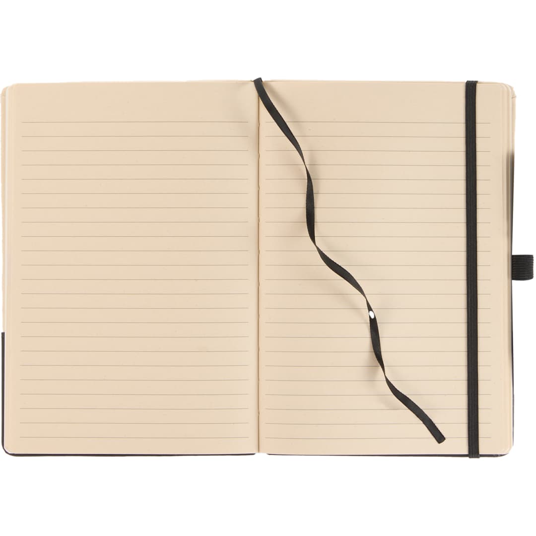 5.5&quot; x 8.5&quot; Sugarcane Paper Bound Notebook - SM-5311 Black