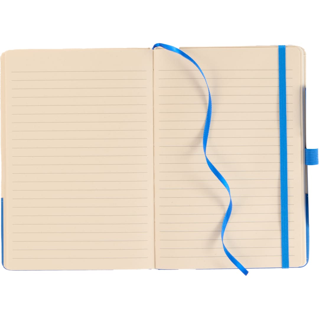 5.5&quot; x 8.5&quot; Sugarcane Paper Bound Notebook - SM-5311 Blue