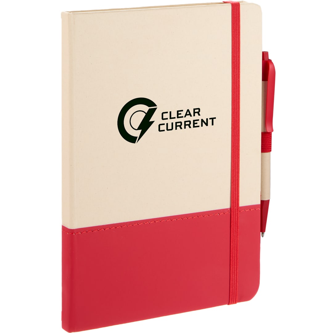 5.5&quot; x 8.5&quot; Sugarcane Paper Bound Notebook - SM-5311 Red