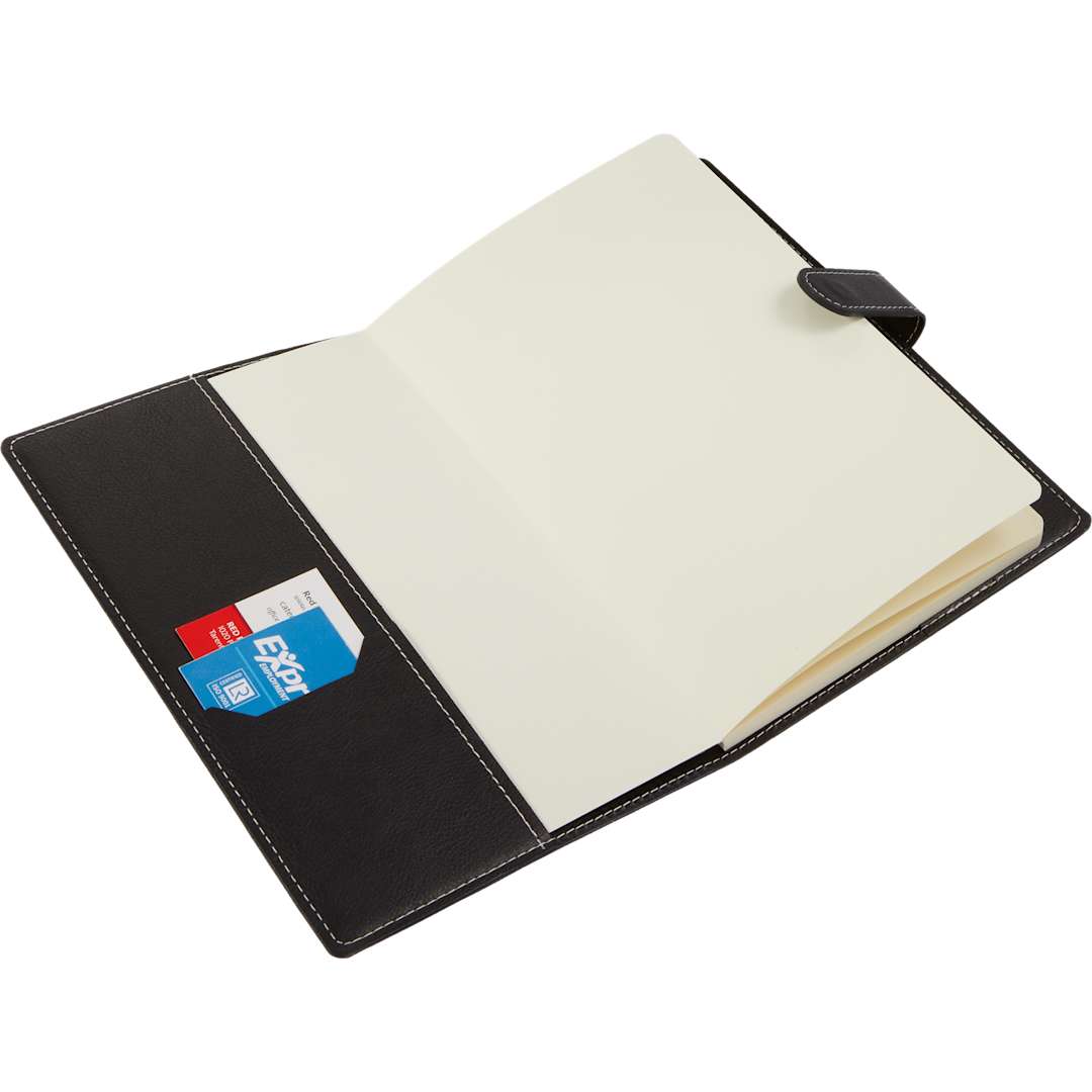 5.5" x 8.5" Recycled Refillable Journal - SM-5316 Black