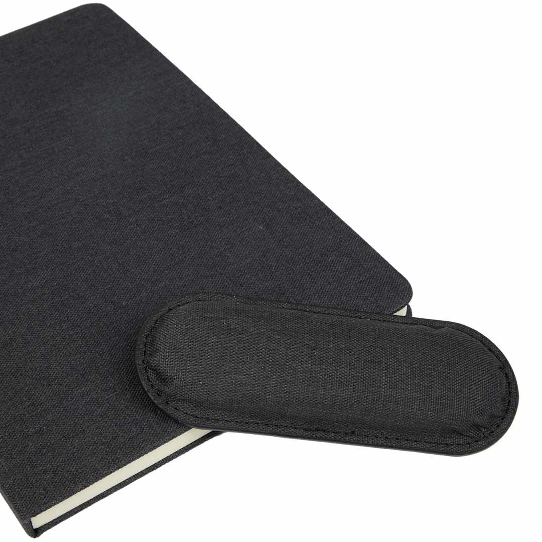 Bullet 5.5" x 8.5" FSC® Recycled Mouse Pad Bound Notebook - SM-5320 Black