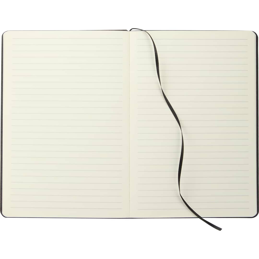 Bullet 5.5" x 8.5" FSC® Recycled Mouse Pad Bound Notebook - SM-5320 Black
