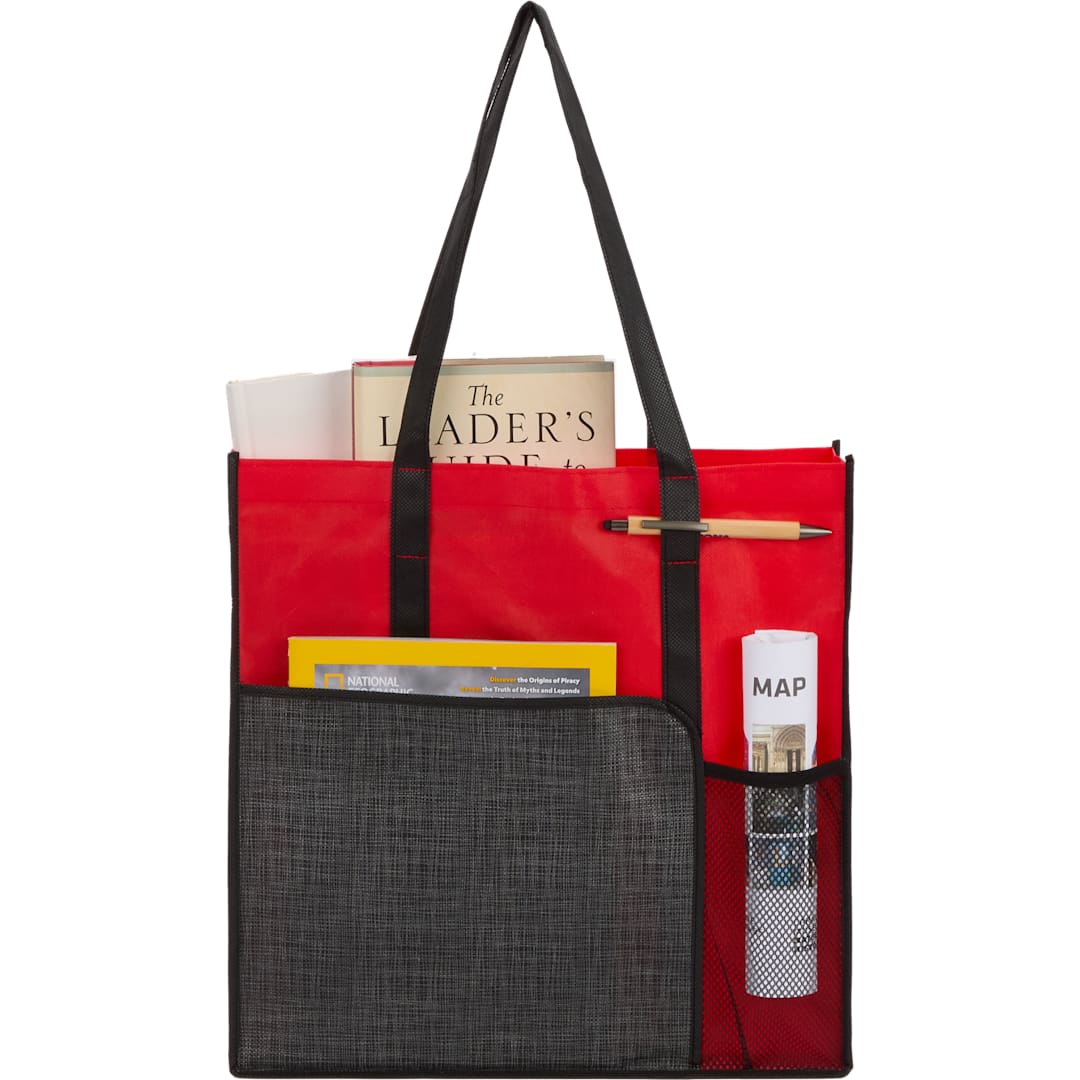 Radius Recycled Non-Woven Tote - SM-5599 Red