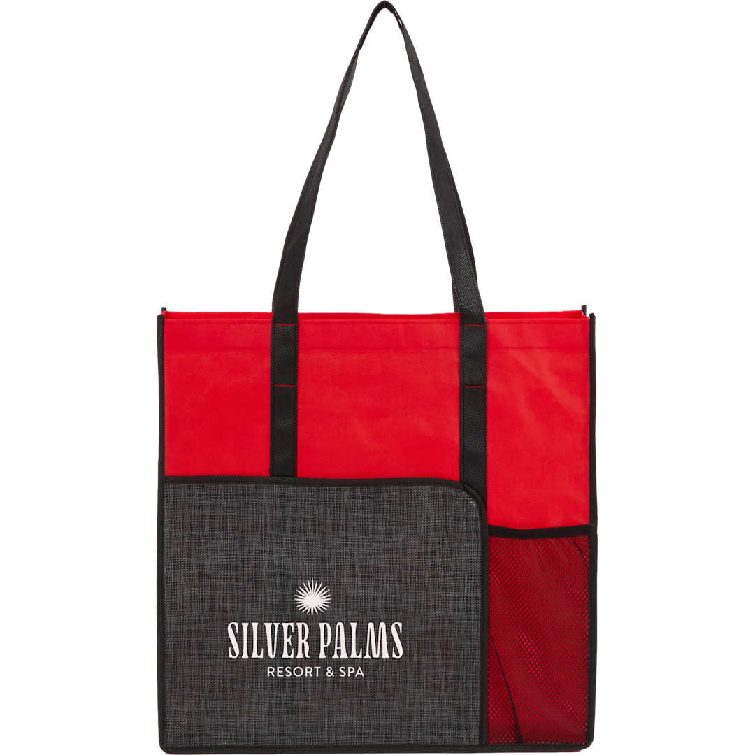 Radius Recycled Non-Woven Tote - SM-5599 Red