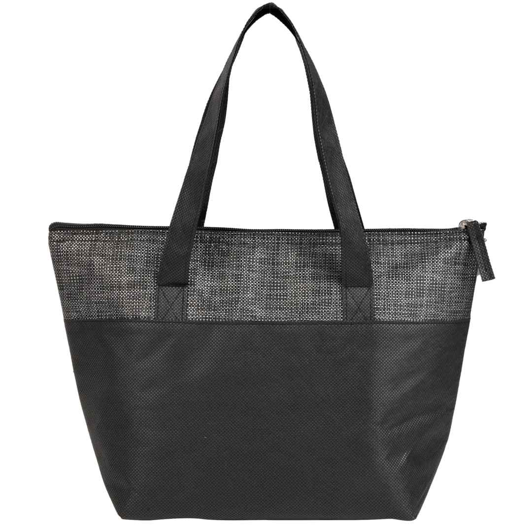 Mist Recycled 9-Can Non-Woven Tote Cooler - SM-5626 Black