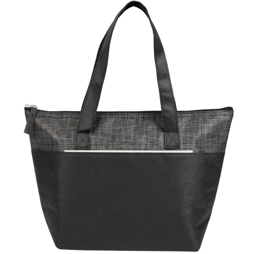 Mist Recycled 9-Can Non-Woven Tote Cooler - SM-5626 Black