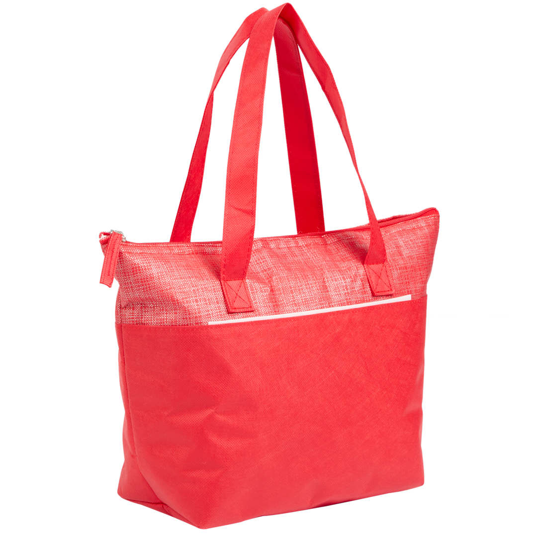 Mist Recycled 9-Can Non-Woven Tote Cooler - SM-5626 Red