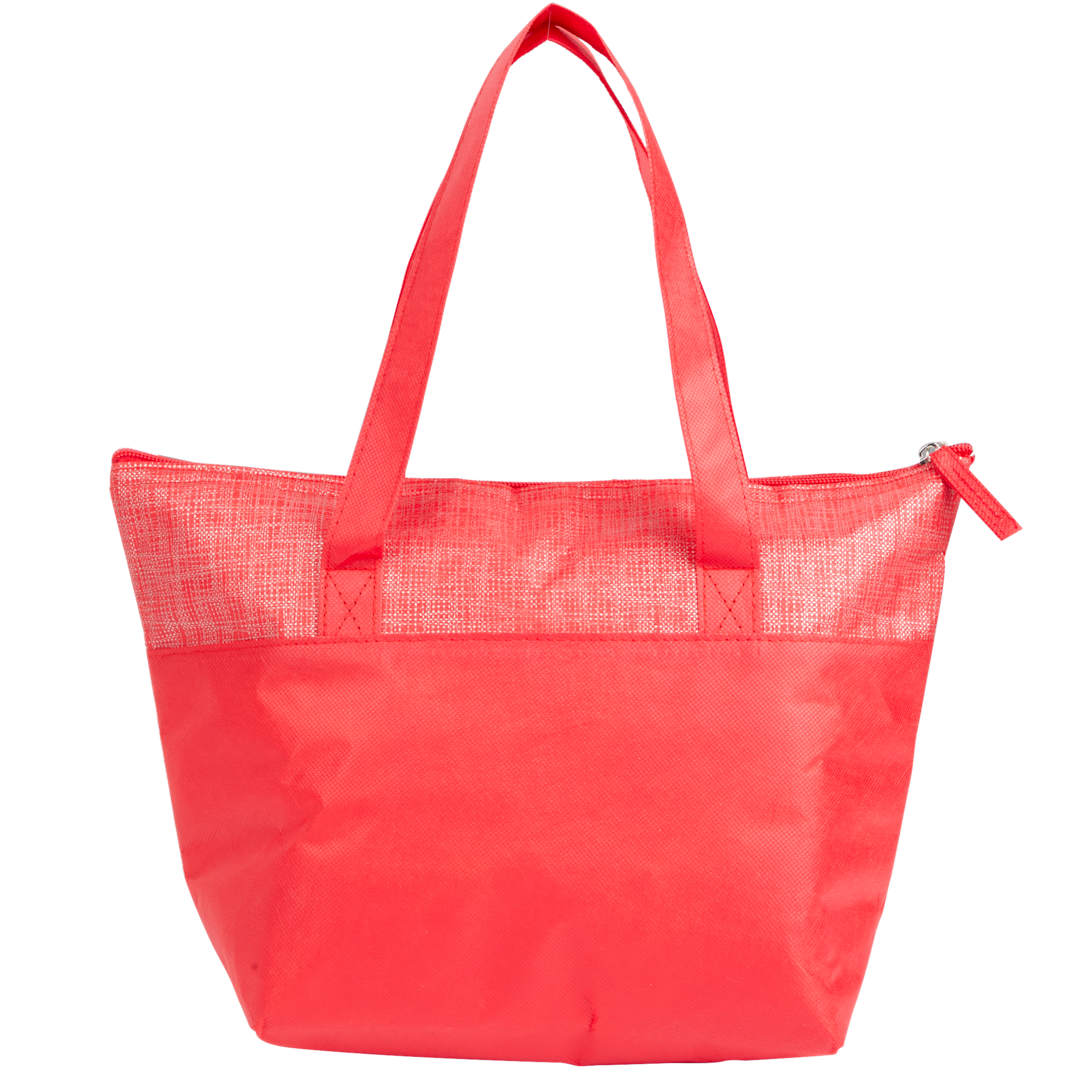 Mist Recycled 9-Can Non-Woven Tote Cooler - SM-5626 Red