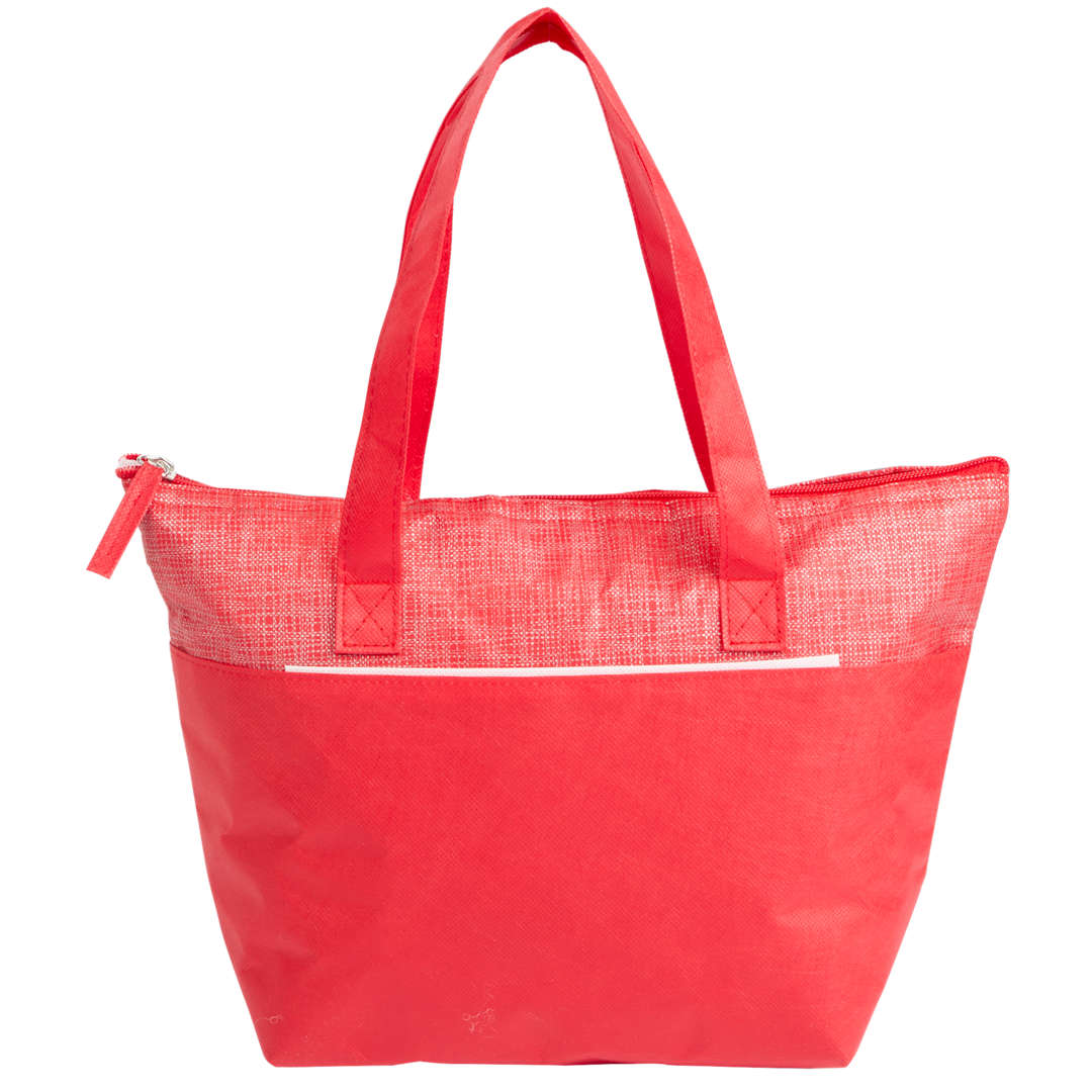 Mist Recycled 9-Can Non-Woven Tote Cooler - SM-5626 Red