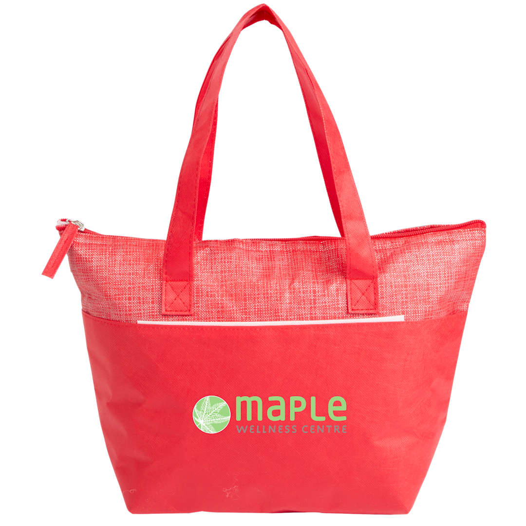 Mist Recycled 9-Can Non-Woven Tote Cooler - SM-5626 Red
