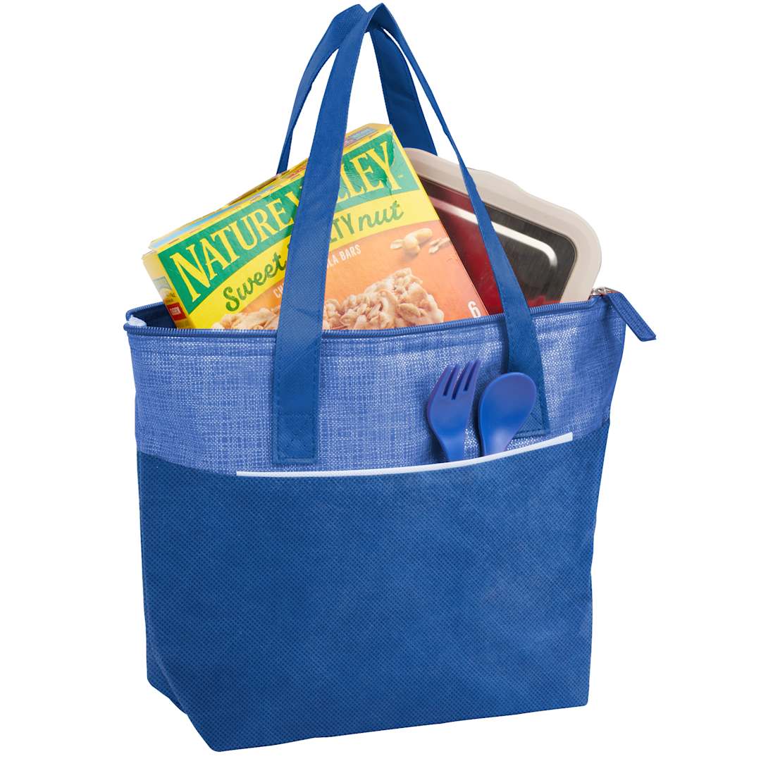 Mist Recycled 9-Can Non-Woven Tote Cooler - SM-5626 Blue