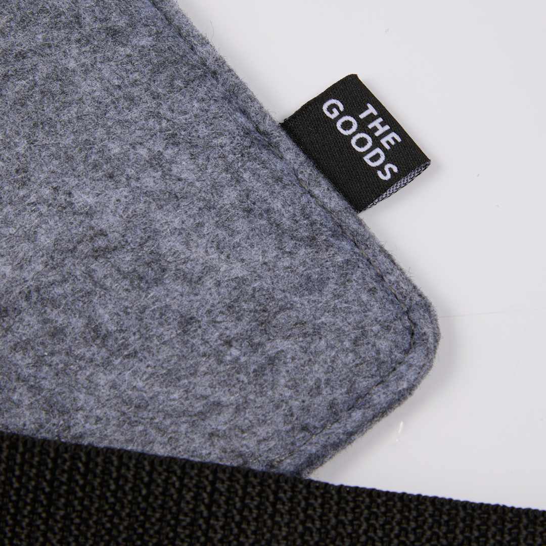 The Goods THE GOODS™ Recycled Felt Lanyard Wallet - SM-5782 Gray
