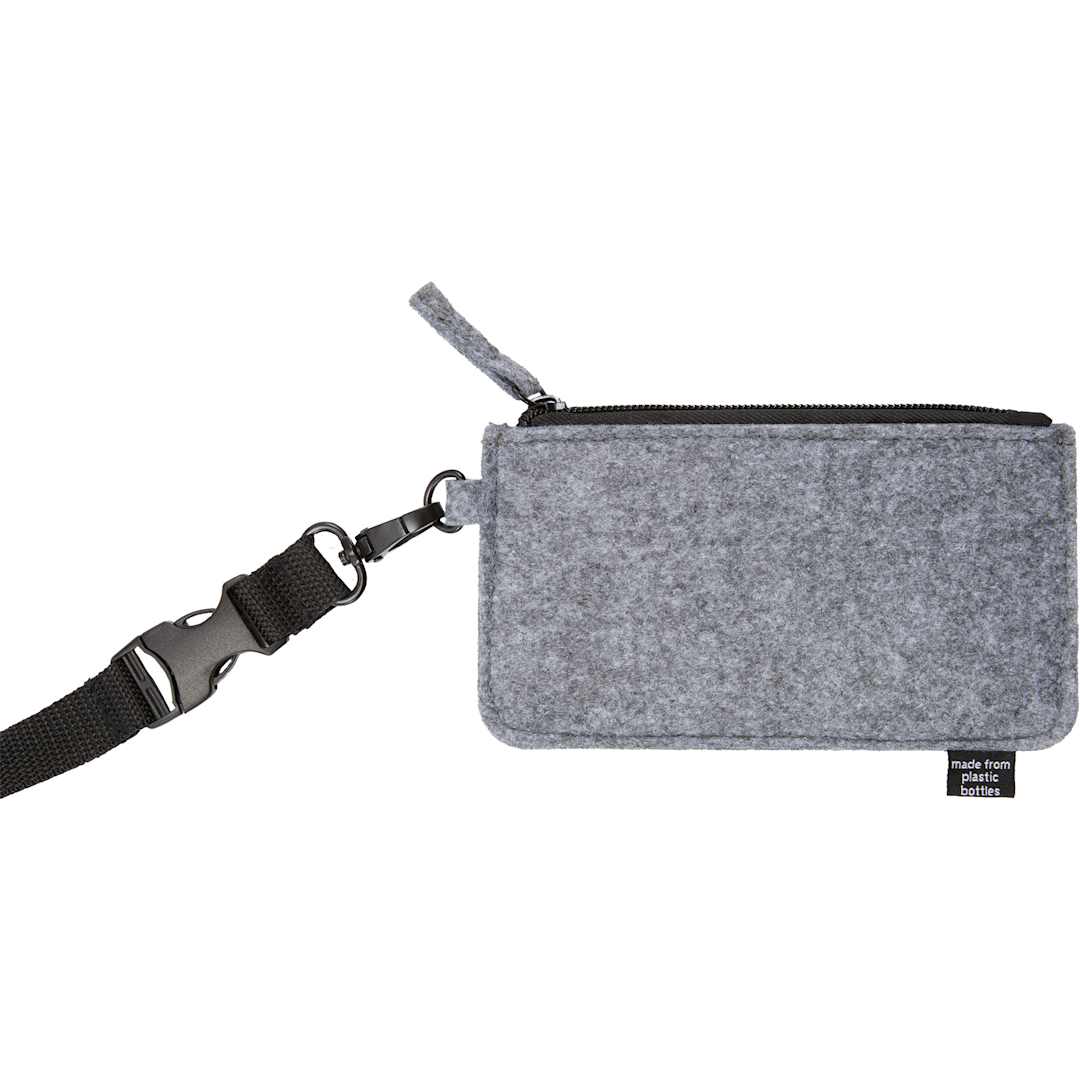 The Goods THE GOODS™ Recycled Felt Lanyard Wallet - SM-5782 Gray