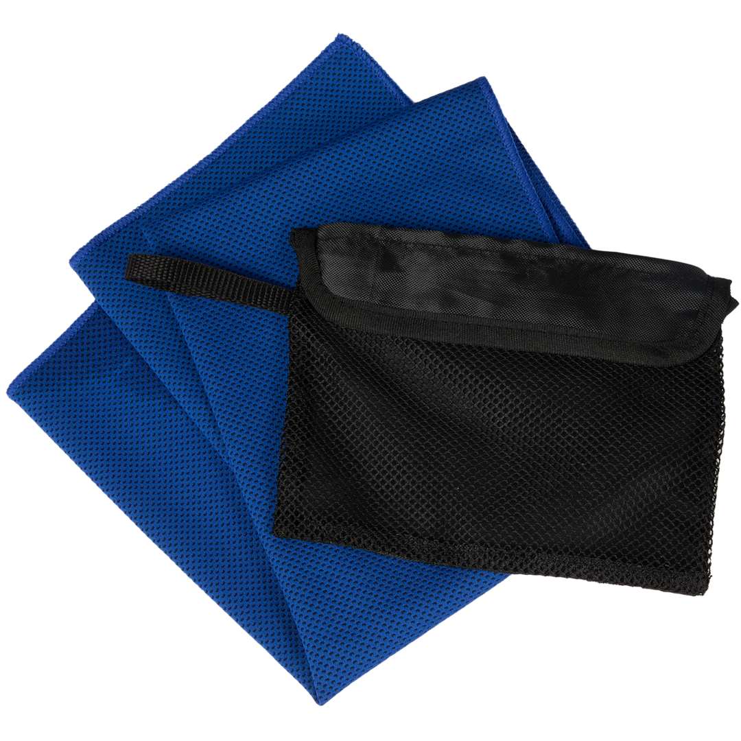 Cooling Towel with Travel Pouch - SM-7936 Blue