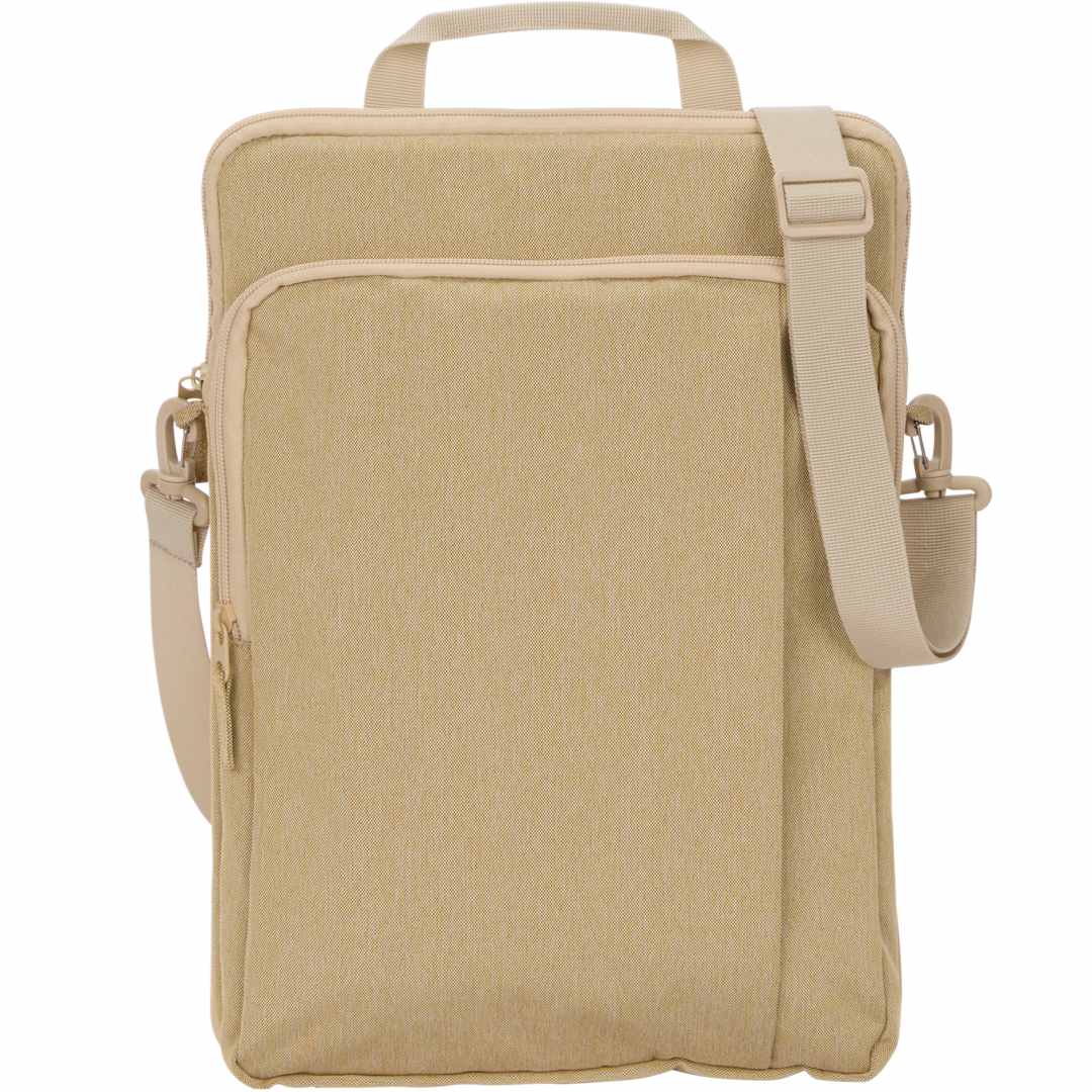 Vertical Recycled Messenger Bag - SM-8205 Tan