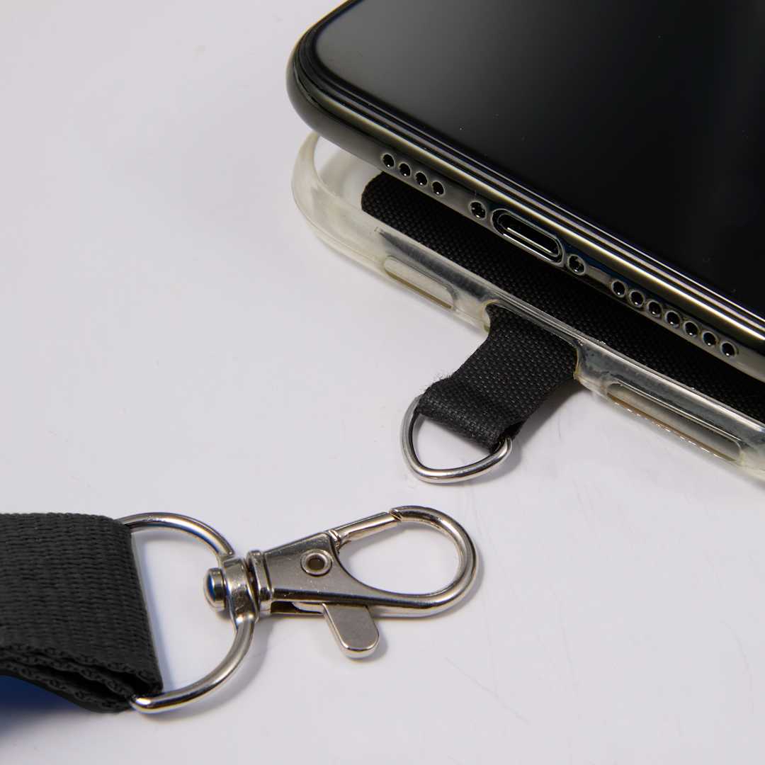 Adjustable Recycled Phone Lanyard - SM-2468 Black