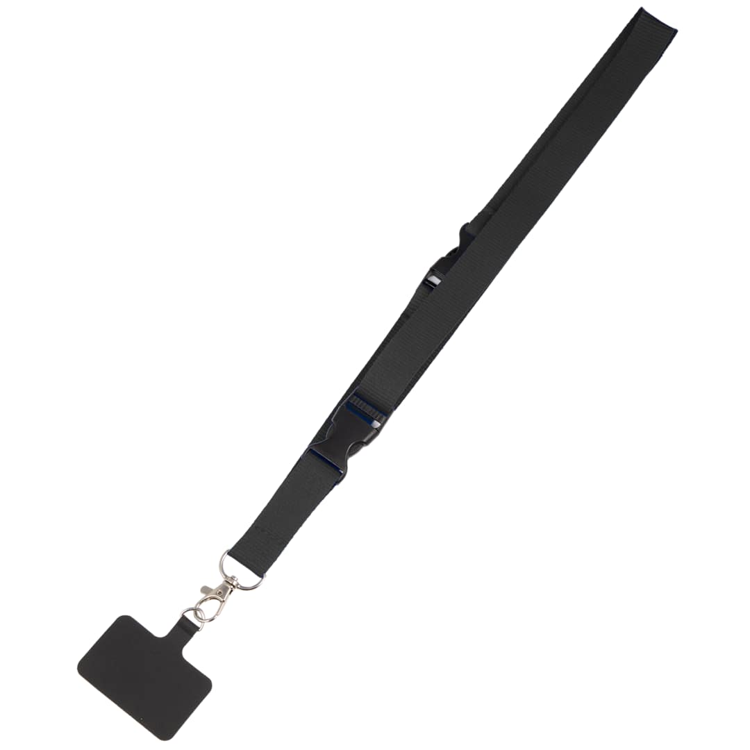 Adjustable Recycled Phone Lanyard - SM-2468 Black