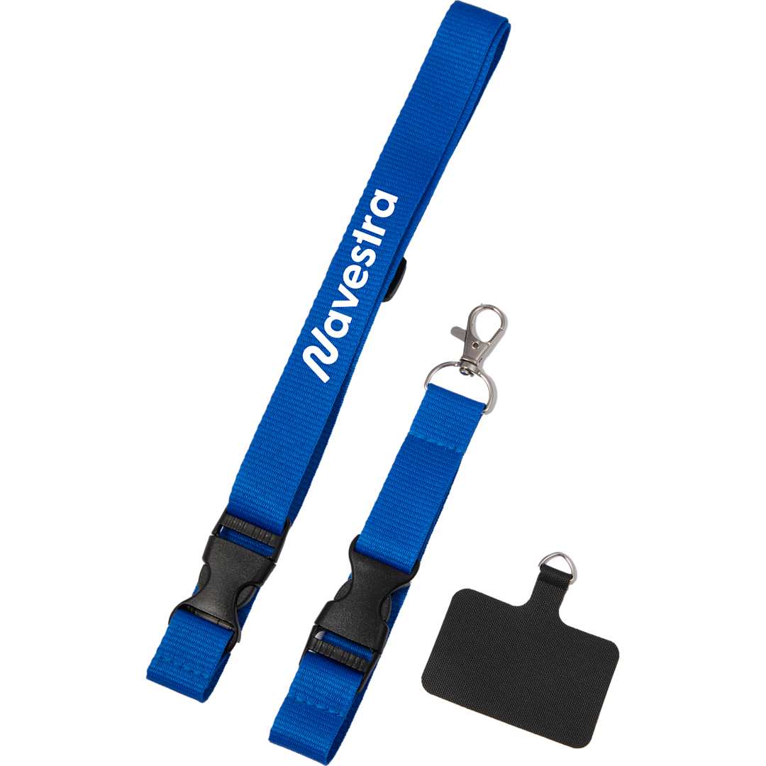 Adjustable Recycled Phone Lanyard - SM-2468 Blue