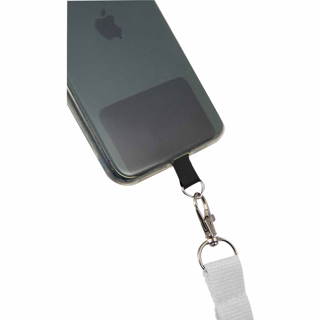 Adjustable Recycled Phone Lanyard - SM-2468 White