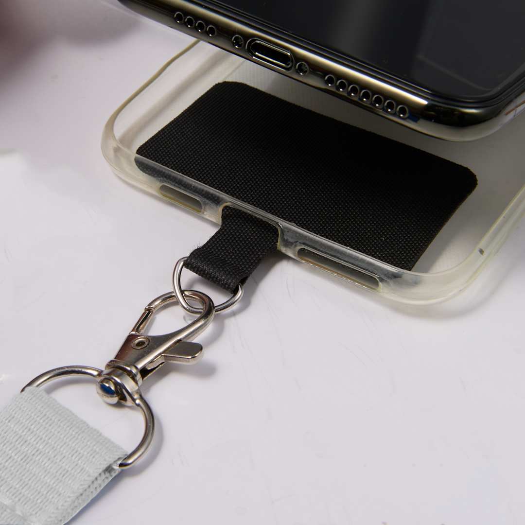 Adjustable Recycled Phone Lanyard - SM-2468 White