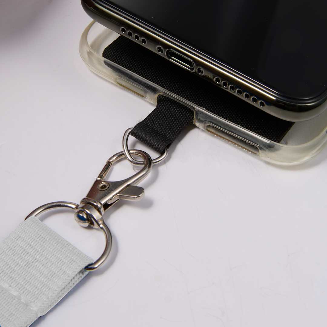 Adjustable Recycled Phone Lanyard - SM-2468 White