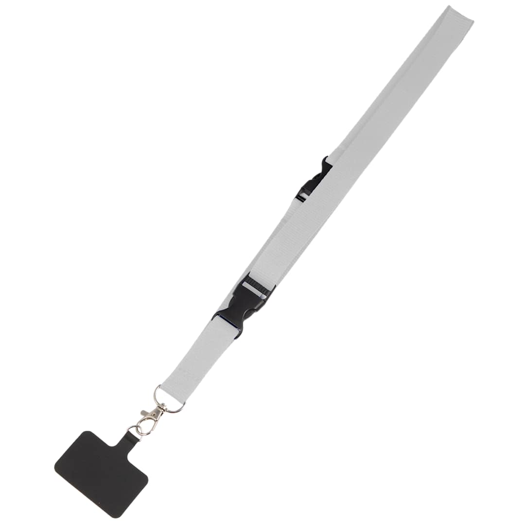 Adjustable Recycled Phone Lanyard - SM-2468 White