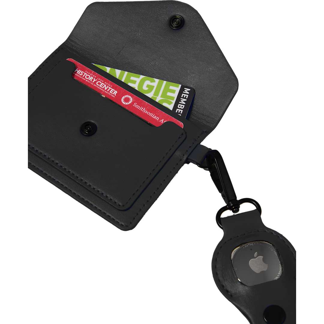 Recycled Wrist Lanyard with Card Holder - SM-2471 Black