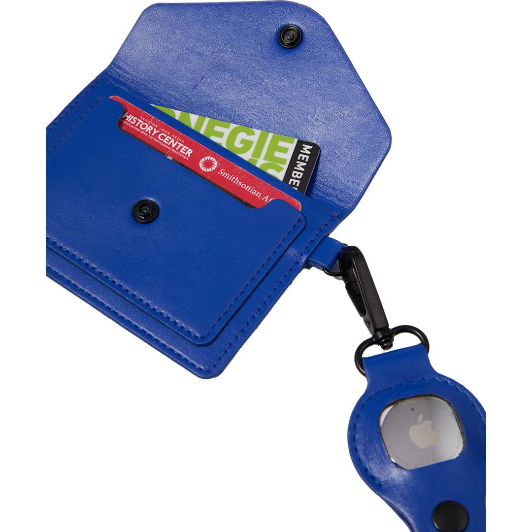 Recycled Wrist Lanyard with Card Holder - SM-2471 Blue