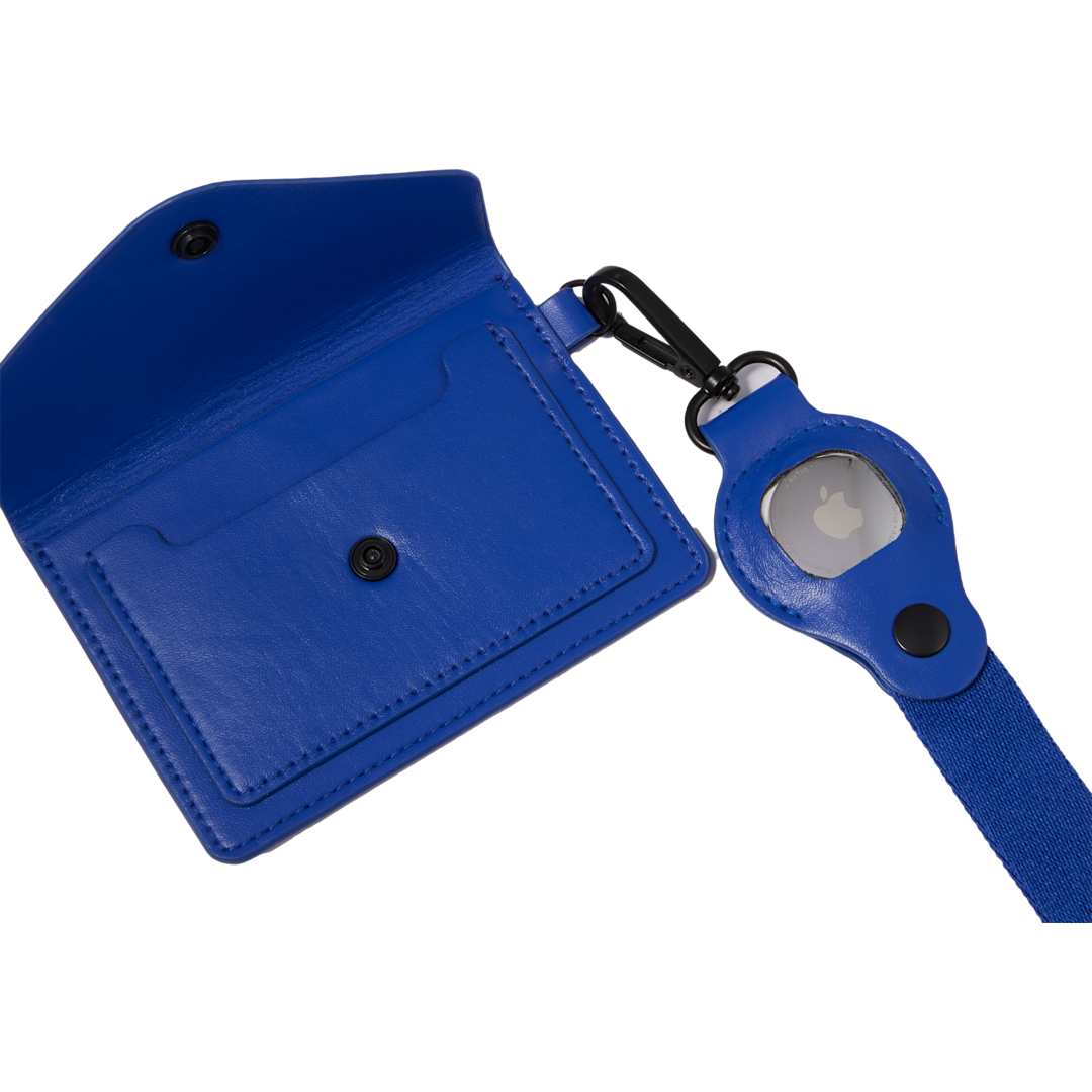 Recycled Wrist Lanyard with Card Holder - SM-2471 Blue