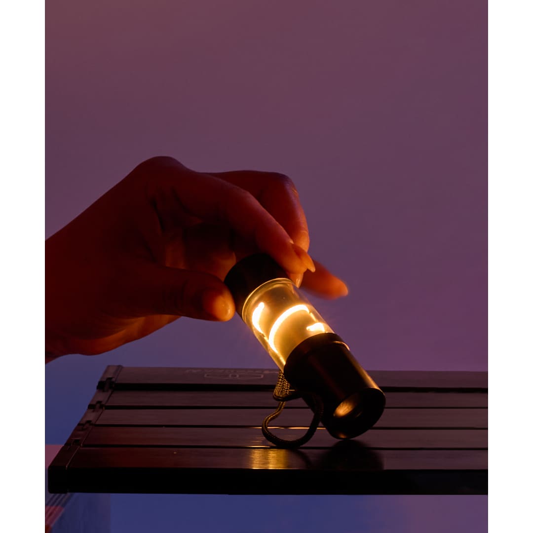 Mini Spiral Filament 100 Lumens Lantern Flashlight - SM-9528 Black