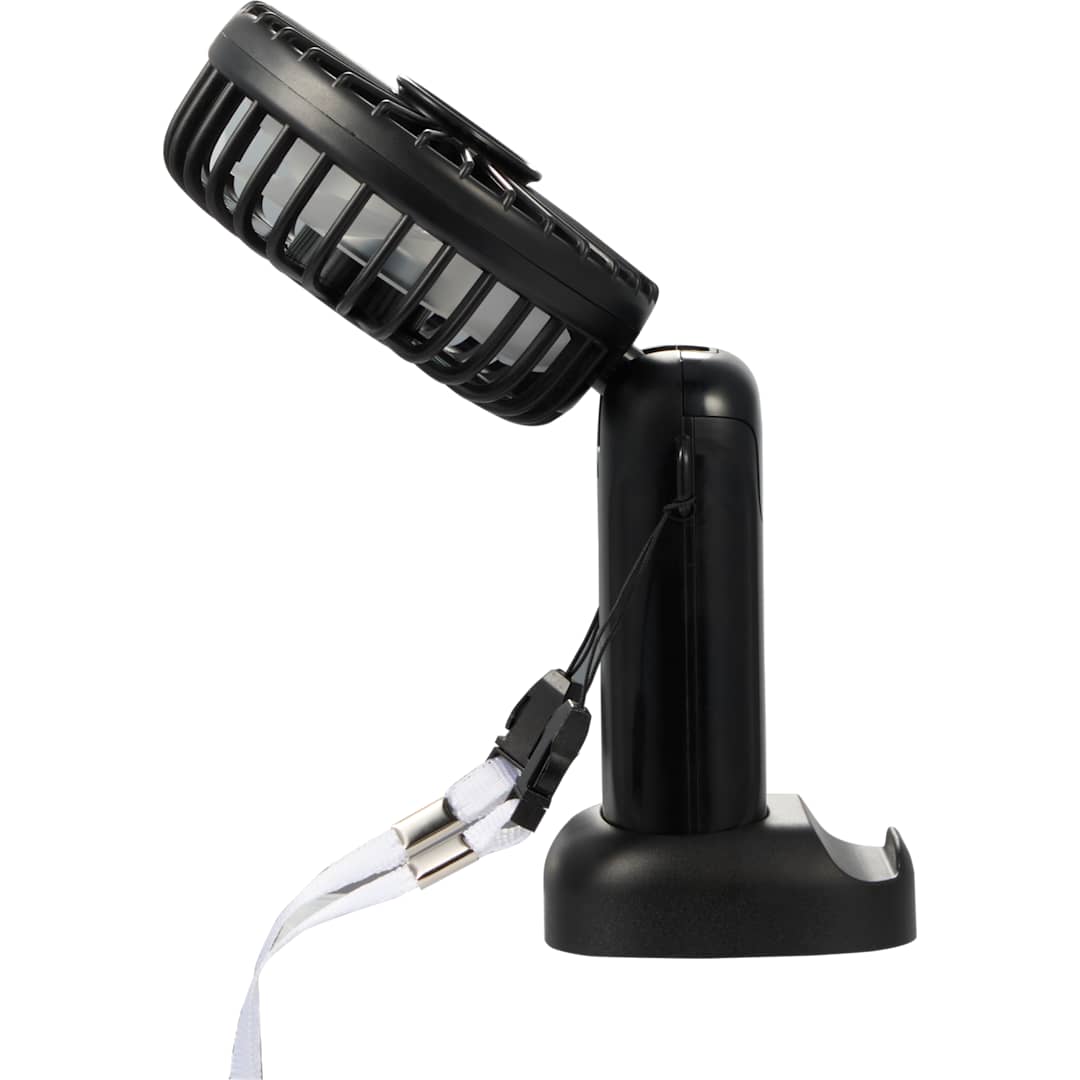 Rechargeable 100% RABS Personal LED Fan - SM-1412 Black