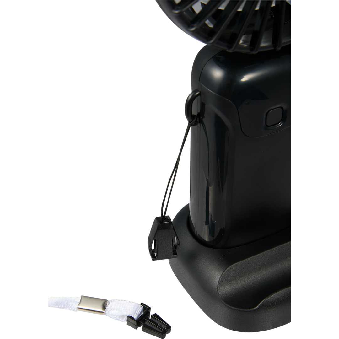Rechargeable 100% RABS Personal LED Fan - SM-1412 Black
