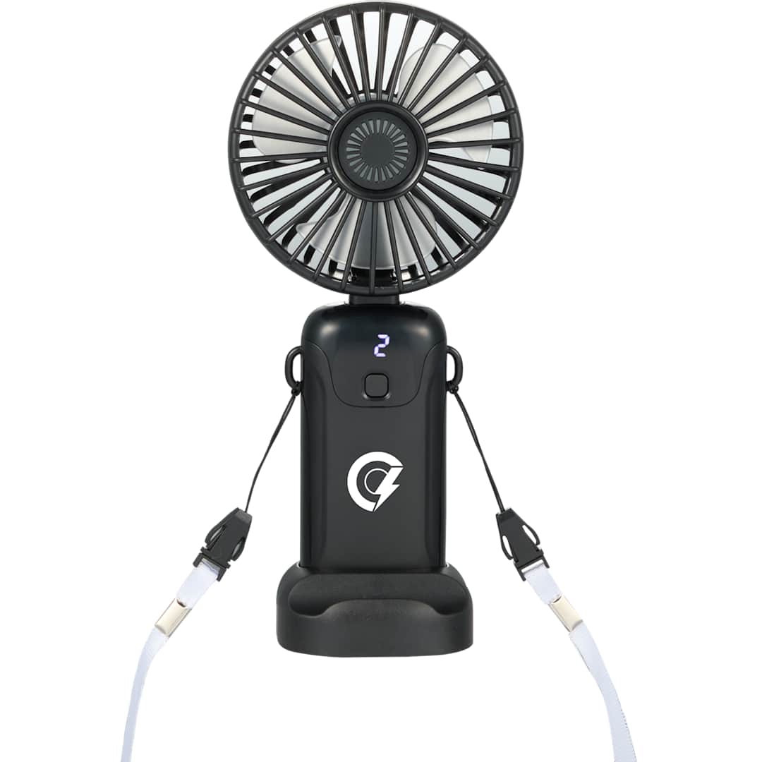 Bullet Rechargeable 100% RABS Personal LED Fan - SM-1412 Black