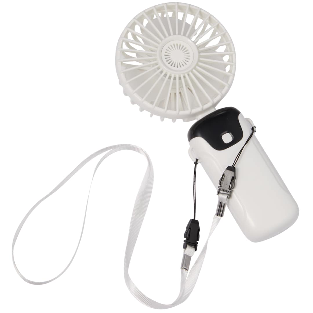 Bullet Rechargeable 100% RABS Personal LED Fan - SM-1412 White