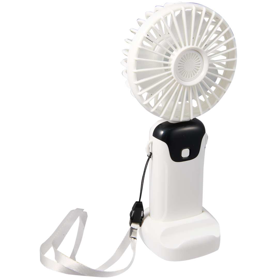 Bullet Rechargeable 100% RABS Personal LED Fan - SM-1412 White