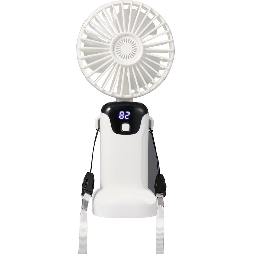 Bullet Rechargeable 100% RABS Personal LED Fan - SM-1412 White