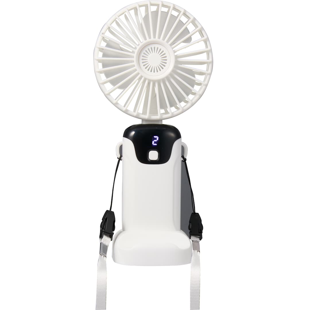 Bullet Rechargeable 100% RABS Personal LED Fan - SM-1412 White