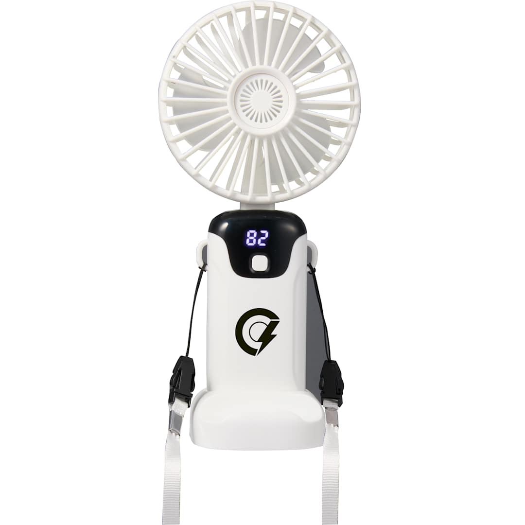 Bullet Rechargeable 100% RABS Personal LED Fan - SM-1412 White