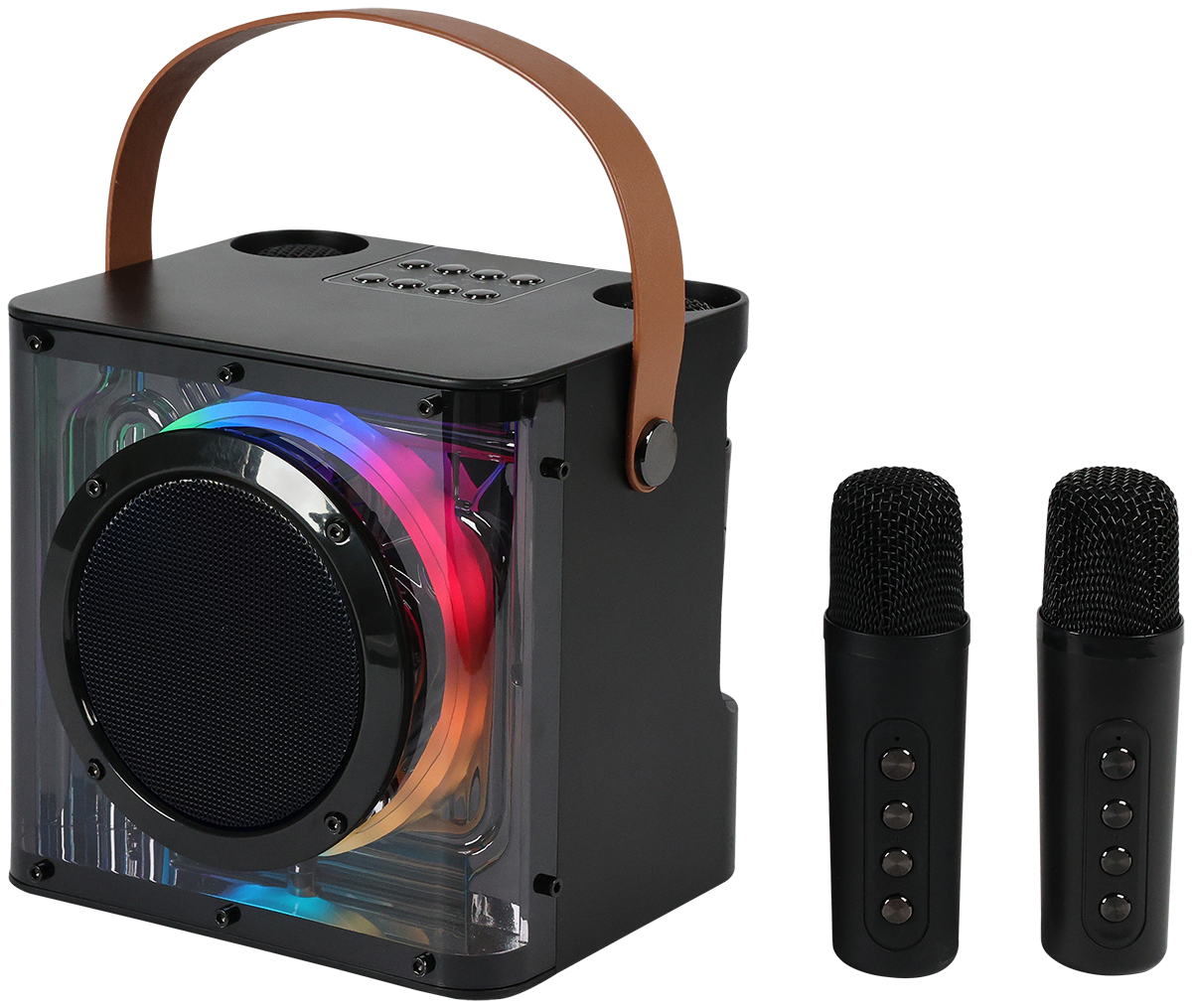 15W Karaoke Wireless Speaker with 2 Mics - EL230 Black