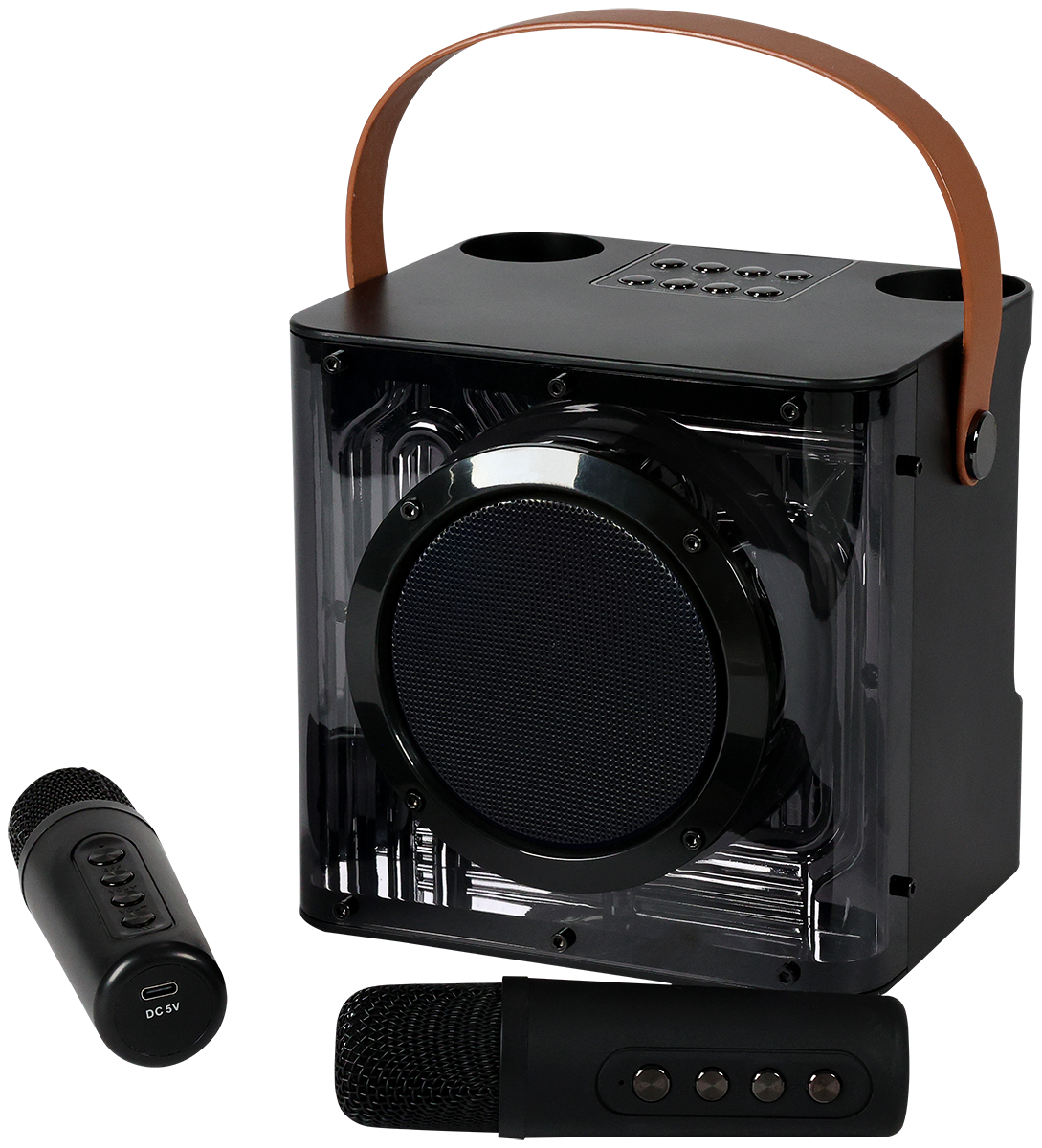 15W Karaoke Wireless Speaker with 2 Mics - EL230 Black