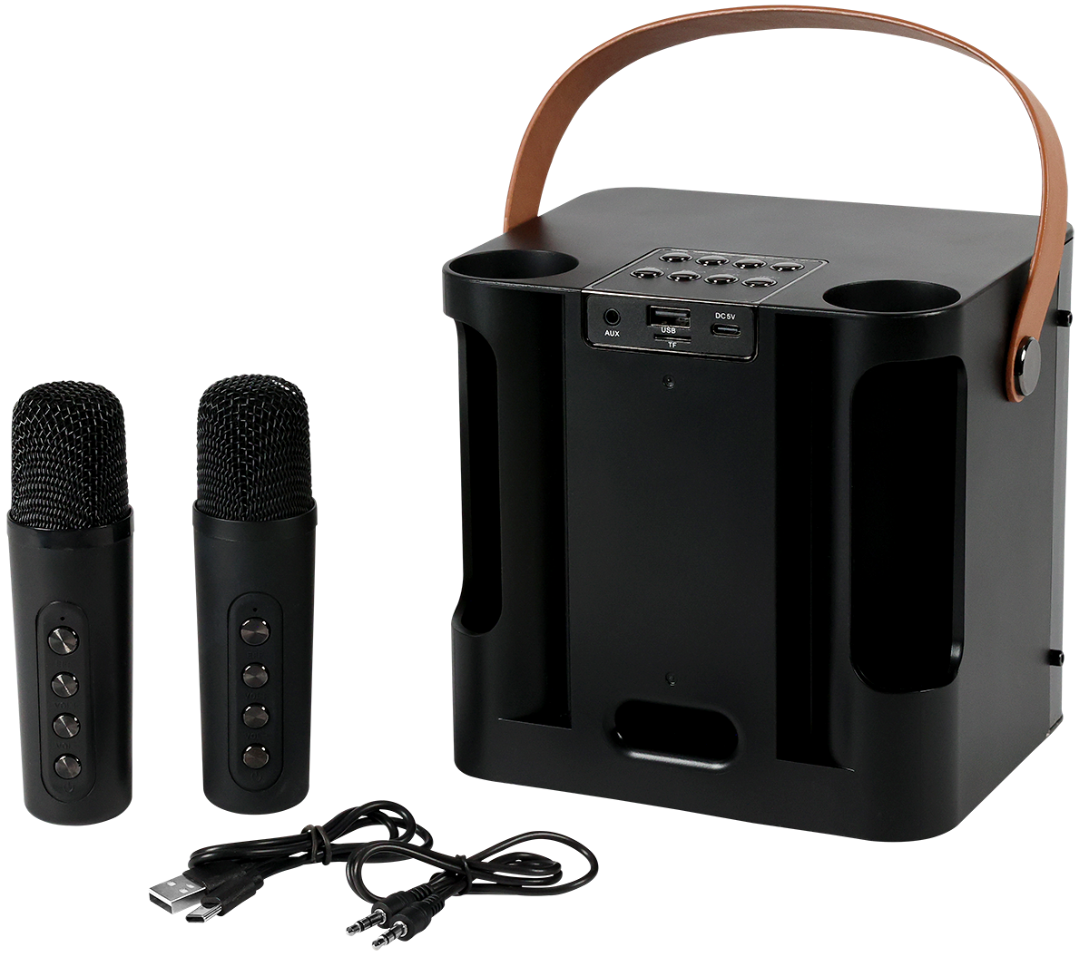 15W Karaoke Wireless Speaker with 2 Mics - EL230 Black