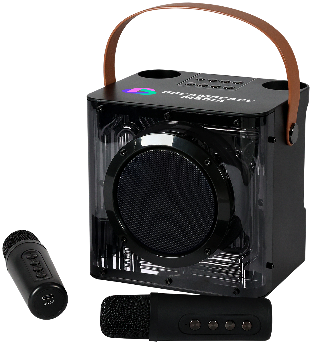 15W Karaoke Wireless Speaker with 2 Mics - EL230 Black