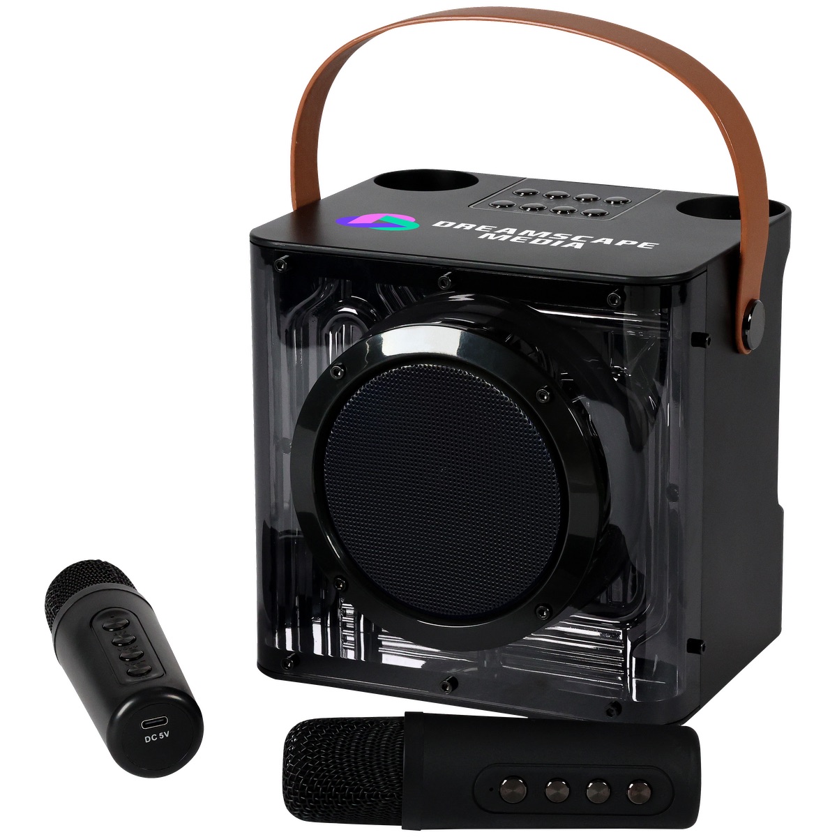 15W Karaoke Wireless Speaker with 2 Mics - EL230 Black