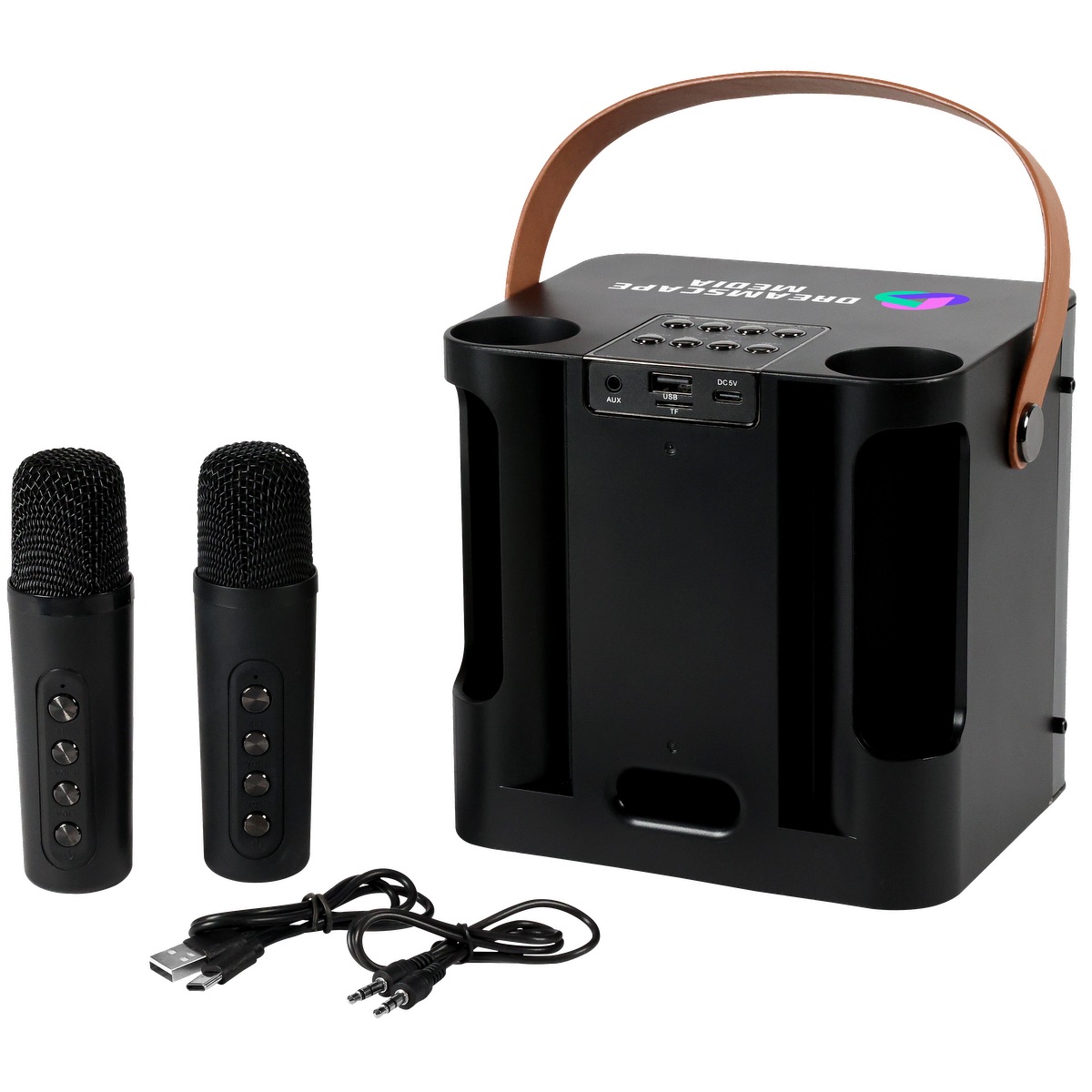 15W Karaoke Wireless Speaker with 2 Mics - EL230 Black
