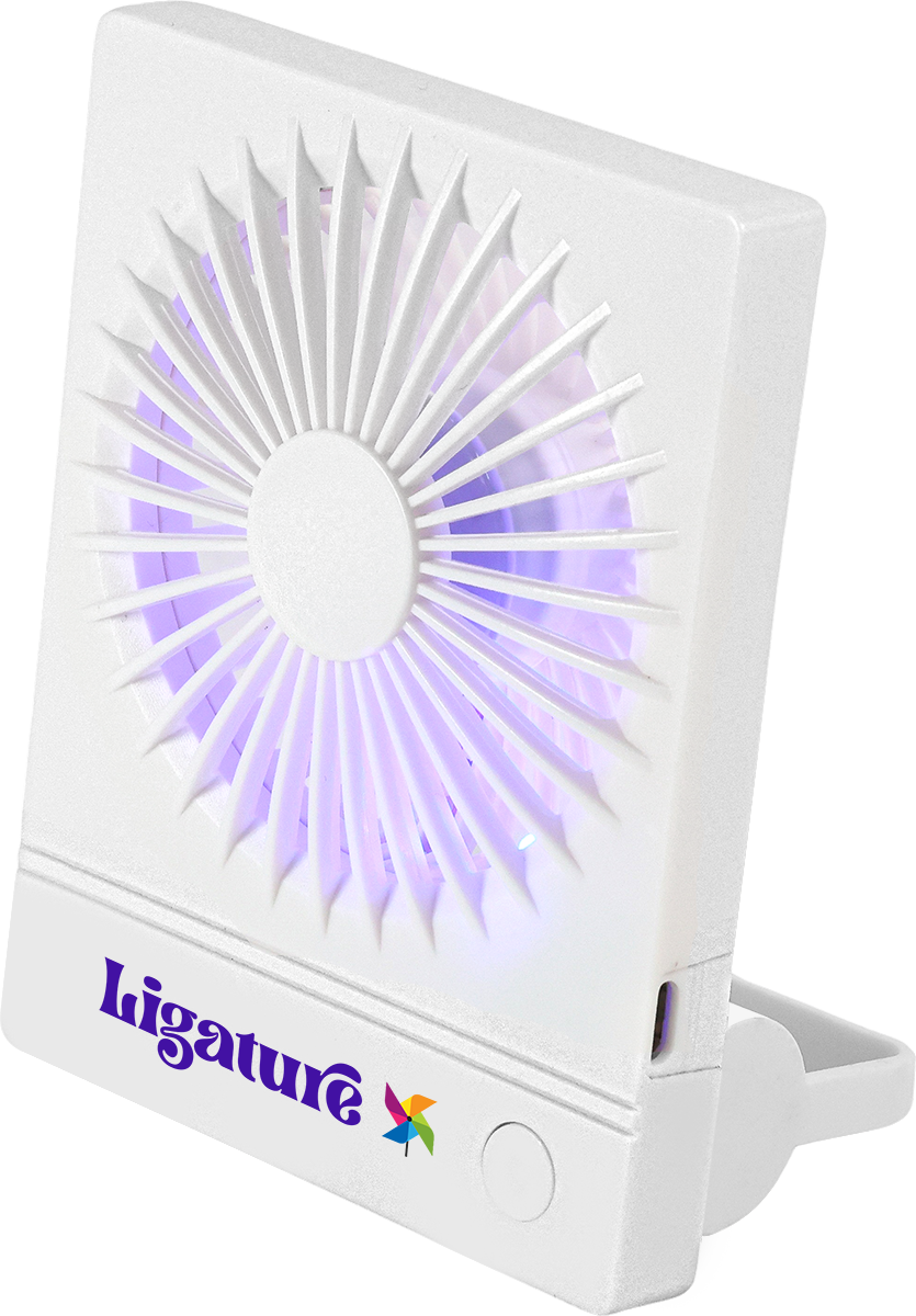 Rechargeable Slim Desktop 3-Speed fan - EL234 White