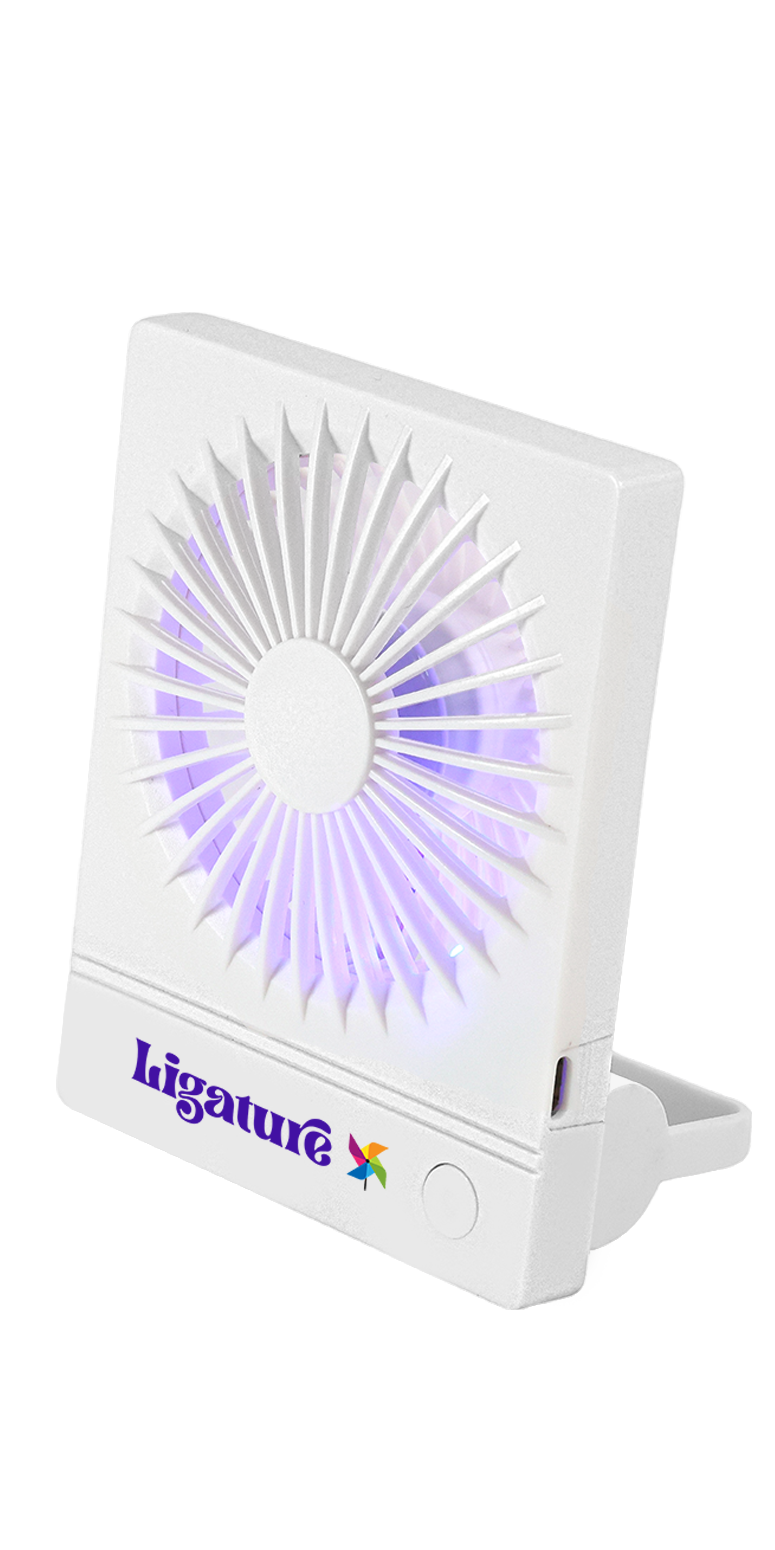 Rechargeable Slim Desktop 3-Speed fan - EL234 White