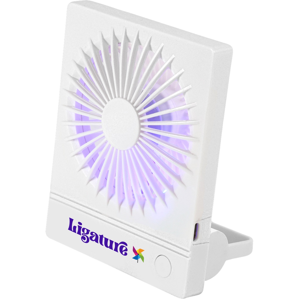 Rechargeable Slim Desktop 3-Speed fan - EL234 white