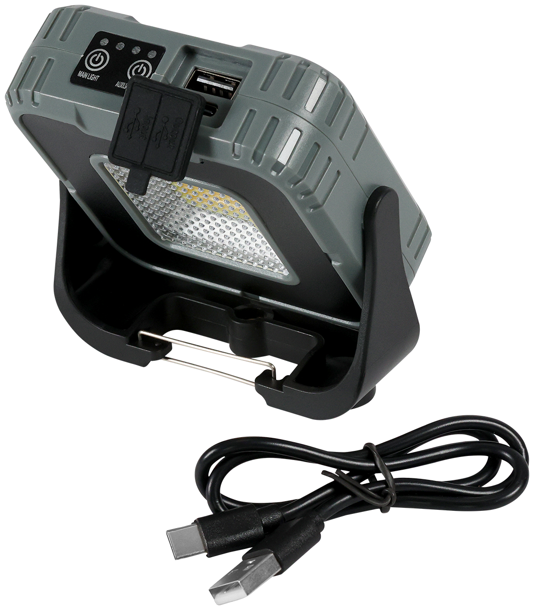 10W COB & LED RECHARGEABLE WORKLIGHT - FL216 Gray
