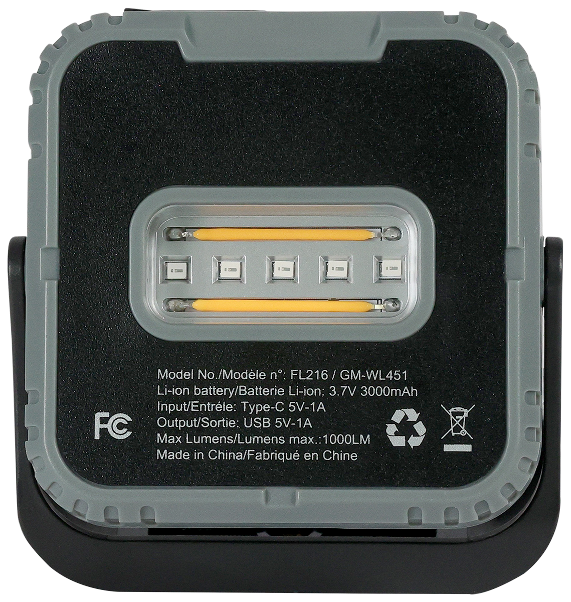 10W COB & LED RECHARGEABLE WORKLIGHT - FL216 Gray